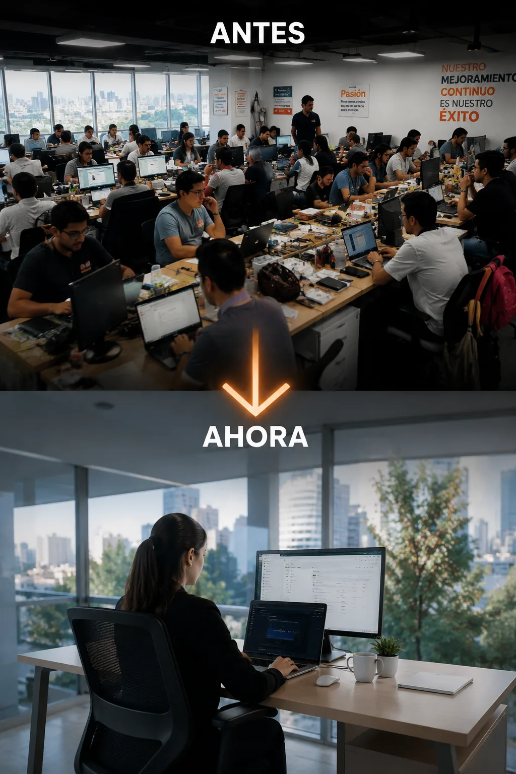 Antes vs ahora: cómo cambió el trabajo en una empresa