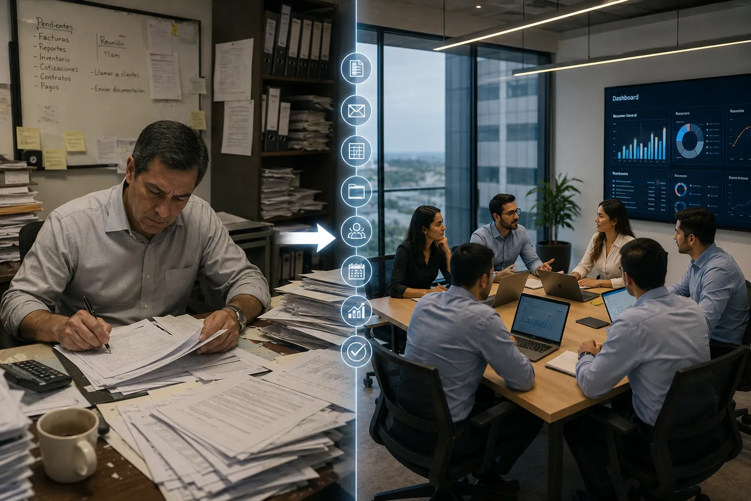 Un negocio tradicional transformándose en una empresa inteligente